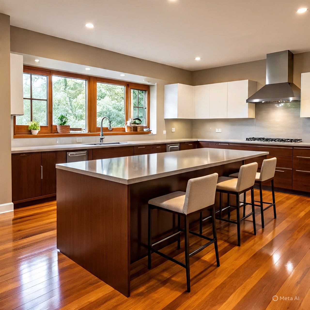 Sleek and sophisticated modern kitchen, expertly remodeled for efficiency and style